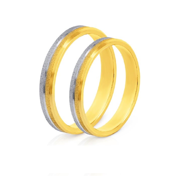 Pair of gold wedding rings 3,00mm SAT2